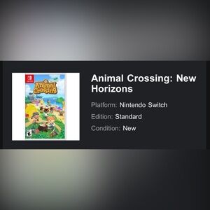 Animal crossing new horizons GAME for switch 2020